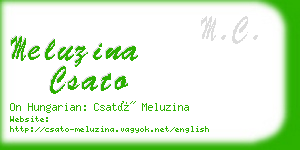 meluzina csato business card